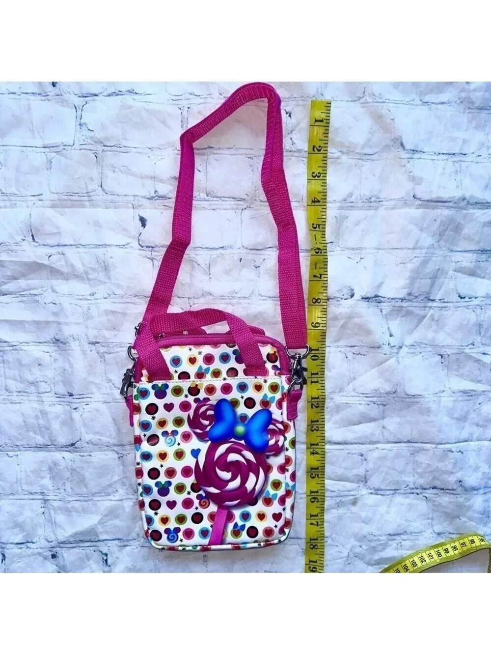 RARE New Disney Tech Minnie Mouse Pink Candy Purse Tablet Phone Crossbody
